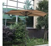 Patio Umbrella Brown Garden Umbrella Umbrellas Against The Wall Table Umbrella, UV Protection Sun Protection, No Base, Balcony, Wall and Window