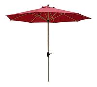 Patio Umbrella Outdoor Sun Block Umbrella with 8 Metal Support Ribs, Crank Lift Market Deck Barbecue Bar Garden Shade Umbrella, Easy to Install