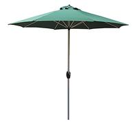 Patio Umbrella Outdoor Sun Block Umbrella with 8 Metal Support Ribs, Crank Lift Market Deck Barbecue Bar Garden Shade Umbrella, Easy to Install