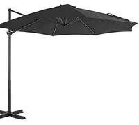 Patio Umbrella Parasol Parasol, Outdoor Umbrella Sun Umbrella 300 cm Smoke- Pole and 8 Ribs Home Garden Lawn Garden Outdoor Life