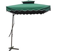 Patio Umbrella Patio Canopy 2.2M Square Patio Offset Parasol for Garden, Deck, Backyard and Pool Double Layer Cantilever Hanging Sun Umbrella with Cross Base