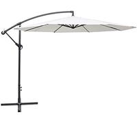Patio Umbrella Sun Protection Umbrella, Suitable for Garden Balcony Terrace Windproof and Waterproof 3.5M Sand White Outdoor Protection Cantilever Hanging Sun Umbrella