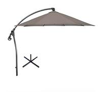Patio Umbrella Sunshade Umbrella Outdoor Market Table Umbrellas 8 Sturdy Square Ribs for Garden Lawn Backyard Pool Grey