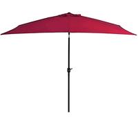 Patio Umbrella Waterproof Parasol with Easy Tilt-Bordeaux Red, 300200Cm 360 Degree Cantilevered Offset Hanging Patio Umbrella