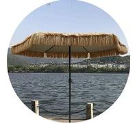 Patio Umbrellas Anti-UV Thatch Umbrellas Sun and Wind-Proof Beach Terrace Garden Umbrella Umbrellas Woven Straw Beach Umbrella
