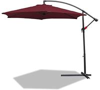 Patio Umbrellas Garden Banana Parasol Patio Sun Shade Shelter 30+ UV Protection Patio Umbrellas Cantilever Umbrella Offset Hanging Umbrellas with Crank Handle