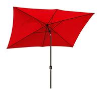 Patio Umbrellas Large Rectangular Parasol, 6.5x10ft Outdoor Market Table Umbrella with Push Button Tilt and Crank, Garden Beach Pool Sun Shades