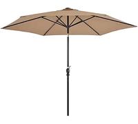 Patio UmbrellasOutdoor Living Outdoor Umbrella Sunshade Umbrellas with LED Lights 300 cm Taupe Home Garden Lawn Garden