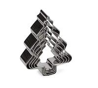 Patisse 02010 - Conjunto de cortadores de galletas de árbol de Navidad de acero inoxidable, Pack de 5