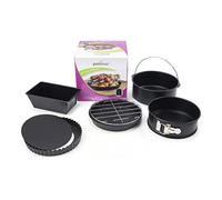 Patisse 02865 - Kit de 7 moldes para freidora de aire caliente XL & XXL, color negro y acero recubierto sin PFAS