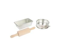 Pâtisse 2637 Set Infantil de repostería (Rodillo, Molde Desmontable, Molde Plum-Cake), 3pcs