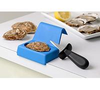 Patisse 883CHC - Kit de apertura de ostras segura con cuchillo de ostra + Cal'ostras MADE IN France, azul