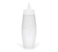 Pâtisse Flacon verseur gradué Frasco vertedor para llenar y Decorar 350 ml, Madera, Transparente y Blanco, 21 cm
