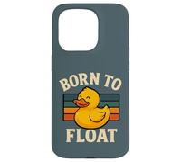 Patito de Goma Nacido para Flotar Vibraciones Vacacionales Carcasa para iPhone 15 Pro