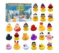 Patitos De Goma Navideños: Cuenta Regresiva De 24 Días Exprimible
