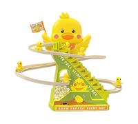 Patitos trepadores, Tobogán eléctrico para Subir escaleras, Patitos Divertidos para Subir escaleras con música, tobogán de montaña Rusa para niños