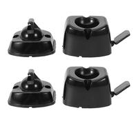 PATKAW 2 Piezas Pestillo de Puerta para Remolque Cerrado en Plástico Negro Gancho Fijo Resistente para Puertas de Autocaravana y Varios Tipos