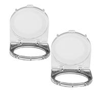 PATKAW 2 Piezas Protector Adhesivo para Botón Redondo de Pc, Funda Protectora que Previene Operaciones No Autorizadas y Reduce Toques Accidentales en Cocinas Compartidas y Edificios