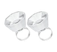 PATKAW 2piezas Ring-shape Grafting Eyelash Cups Crystal Lash Glue Rings For Salon Home Use Ergonomic Design With Strong Pigment Capacity No Odor Professional Eyelash Extension Tools