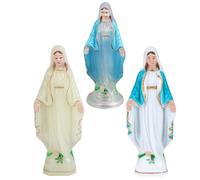 PATKAW 3 Piezas Estatua Virgen María de Plástico Resistente y Realista, Adorno Decorativo para Mesa Adecuado para Bares y Celebraciones Religiosas