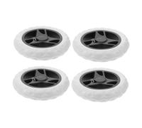 PATKAW 4 Piezas Mini Ruedas Giratorias de Plástico para Carrito de Compras, Repuesto Resistente para Pequeños Carros Función de Subida Fácil en Tiendas