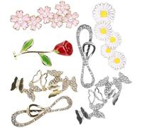 PATKAW 7 Piezas de Clips para Cordones de Zapatos Dijes y Mariposas, Material Metálico en Dorado y Plateado, Decoración para Zapatillas de Mujer y Niña para Eventos
