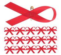 PATKAW Alfileres de Broche Rojo Lazo para Concientización Sida y Cáncer, Paquete de 200 Piezas en Tamaño Grande para Eventos y Actividades
