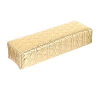 PATKAW Almohada para Reposamanos de Pu Dorado para Manos de Manicura Cojín Cómodo y Curvado Protege del Polvo de Limado Adecuado para Salón de Belleza y Oficina
