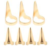 PATKAW Anillos para Separar Cabello de Aleación de Zinc 10 Unidades Dorados Herramienta para Uñas y Dedos Accesorios para Peluquería y Extensiones Uso en Peinados y Trenzado