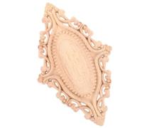 PATKAW Apliques de Madera Tallados en para de Muebles y Puertas, Diseño Ovalado Adhesivo sin Necesidad de Herramientas, Adecuado para Interiores del Hogar 20X12 CM