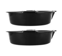PATKAW Bandeja de Goteo de Aceite para Coche de Plástico Negro Reutilizable y Fácil de Limpiar, Paquete de 2 Piezas para Mantenimiento y Recogida de Aceite