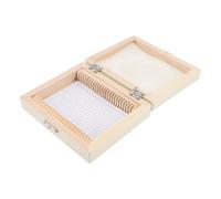 PATKAW Caja Organizadora Elaboración de Madera Beige de 25 Ranuras y Gran Capacidad y Estable para Almacenamiento en