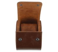 PATKAW Caja para Guardar Relojes Marrón de Pu Diseño Simple y Elegante, Organizador Portátil Ligero para Proteger Joyerías en Viajes