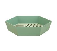 PATKAW Cesta de Drenaje de Pp para Frutas y Verduras Escurridor Ajustable, Multiusos y Decoración para Cocina y Hogar en Color Verde