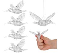 PATKAW Colibríes Que Refleja Luz de Acrílico Transparentes 20 Decorativos para Colgar en Techo Superficie Lisa para de Bodas y Ventanas