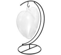 PATKAW Copa de Vino Colgante de Vidrio Transparente Soporte de Hierro, Botella Diseño Creativo para Cócteles y Bebidas en Bares y Celebraciones