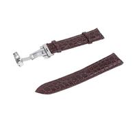 PATKAW Correa de Reloj de Cuero Marrón Cierre Automático con Broche Plegable, Cómoda y Fácil de Usar, Diseño Elegante para Hombre y Mujer