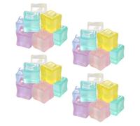 PATKAW Cubitos de Artificiales Luminosos de Resina, 50 Piezas Reutilizables, Sabor y Pulidos Varios Estilos para de Bodas y Acuarios Varios Estilos