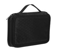 PATKAW Estuche para Pinceles de Manicura Negro, Bolsa Portátil para 35 Bolígrafos de Nail Art Compartimentos Organizadores, Adecuado para Viajes y Decoración de Uñas Profesional