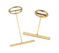 PATKAW Expositor de Pendientes en Forma de T de Metal Dorado Base Pesada y Estable, Organizador de Joyas Simple para Exhibiciones en Ferias y Uso Individual, Pack de 2 Piezas