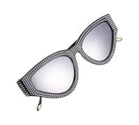 PATKAW Gafas de Sol Triangulares para Mujer Montura Metálica y Cristales Acrílicos, Diseño Creativo Gemas de Imitación Adecuado para Fiestas y Eventos