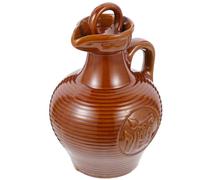 PATKAW Jarra para Servir Vino de Cerámica Marrón 500ml Bordes Lisos y Diseño Elegante, Recipiente Portátil Adecuado para Restaurante y Ambientación