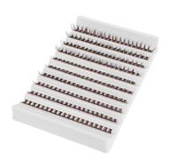 PATKAW Kit de Grupos de Pestañas Marrones en Fibra, Extensiones Rizadas Fáciles de Aplicar, Apariencia Natural y Ligera para Mujeres, de Pestañas