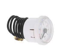 PATKAW Manómetro de Presión Conector de 6mm para Caldera Mural y Suelo Radiante, Accesorio Metálico Resistente al Calor para Sistemas de Calefacción Doméstica