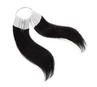 PATKAW Muestras de Cabello Humano 30 Mechones Tamaño 3d para Teñir y Practicar Colores Adultos Anillos de Pvc Reutilizables para Salón y Entrenamiento Profesional