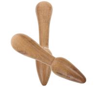 PATKAW Palitos de Masaje de Madera Duraderos con Superficie Lisa, Ligeros y Compactos, Ideales para Acupresión en Espalda y Brazos Durante Viajes, Pack de 2 Piezas