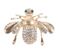 PATKAW Pin de Abeja Dorado de Aleación con Strass, Ligero y Elegante para Mujeres, Accesorio para Joyería y Obsequio Especial