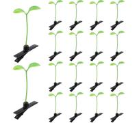 PATKAW Pinzas Cabello Forma de Brotes de Soja Verdes, 60 Piezas Pequeñas de Plástico Seguro, Accesorios Divertidos para Chicas Adolescentes y Uso Diario