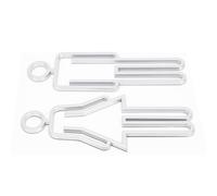 PATKAW Placa de Señalización para Baño de Abs, Par de Letreros para Inodoro Hombres y Mujeres, Acabado Metálico Plateado, Resistente y Decorativo para Hoteles, Restaurantes y Comercios