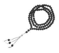 PATKAW Pulsera Diseño Vintage para Oración y Peregrinación Cómoda Estilo Retro de Cuentas Espirituales Negras